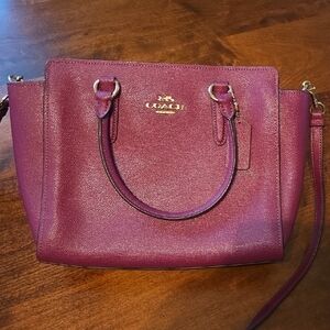 Coach Women's Burgundy Leather Handbag